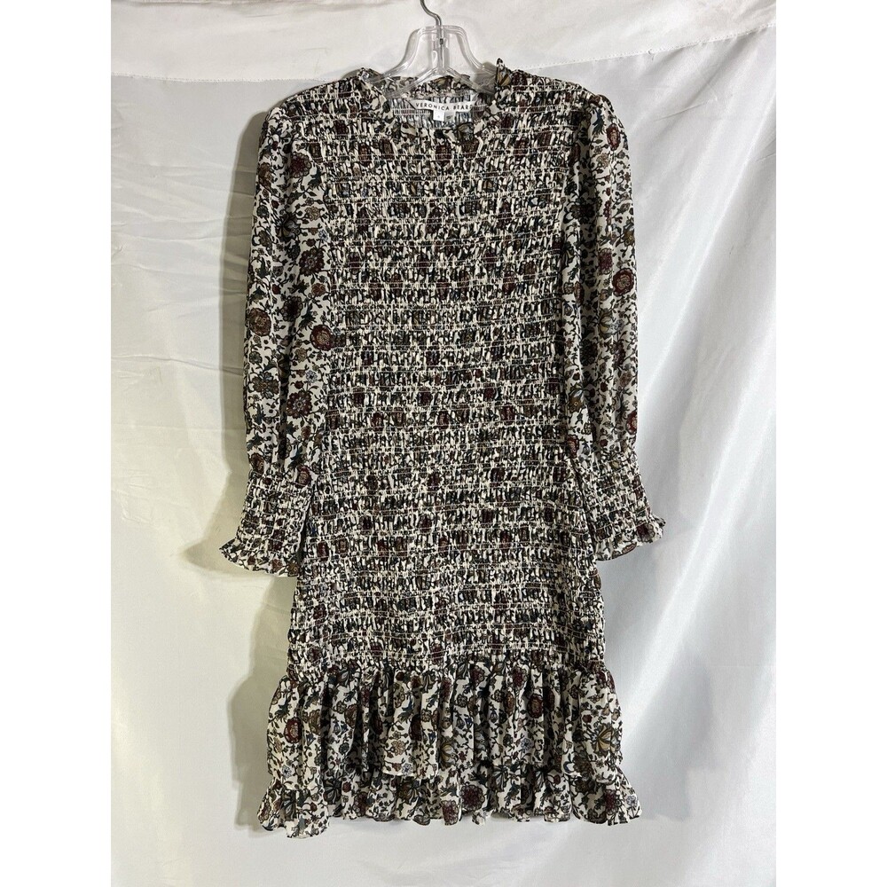 Veronica Beard Farah Dress Woman's 0 Smocked Mini Floral Cottagecore Coquette